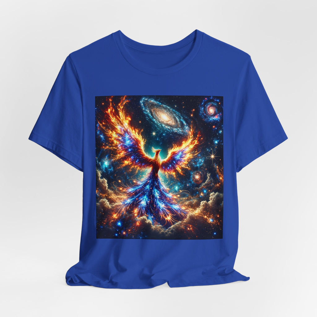 Cosmic Phoenix of Eternal Flame Unisex Graphic T-Shirt