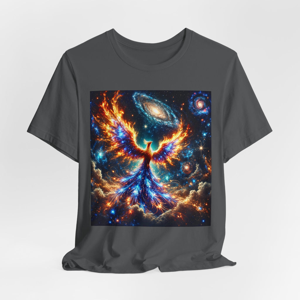 Cosmic Phoenix of Eternal Flame Unisex Graphic T-Shirt