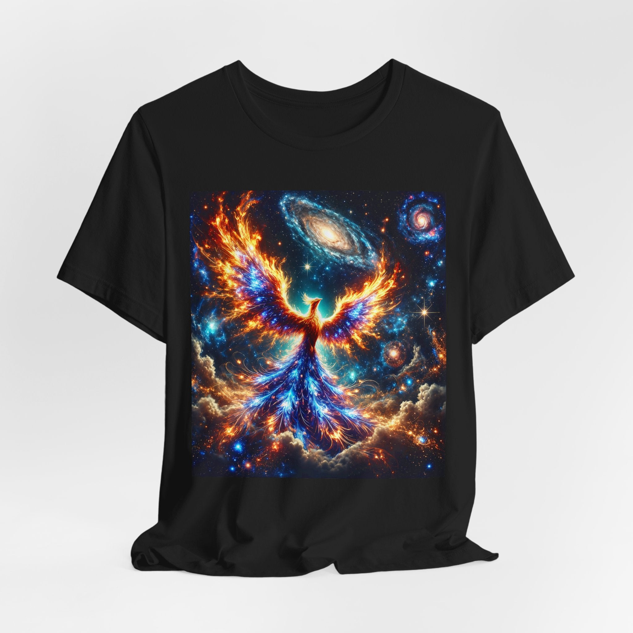 Cosmic Phoenix of Eternal Flame Unisex Graphic T-Shirt