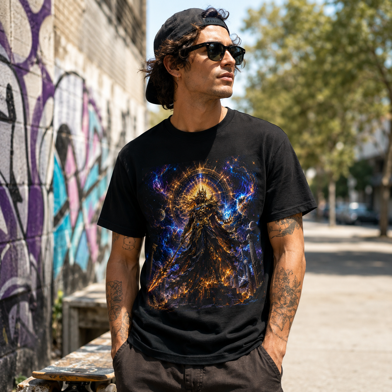 The Origin Keeper - Cosmic Ascension | Cosmic Fantasy Graphic Tee