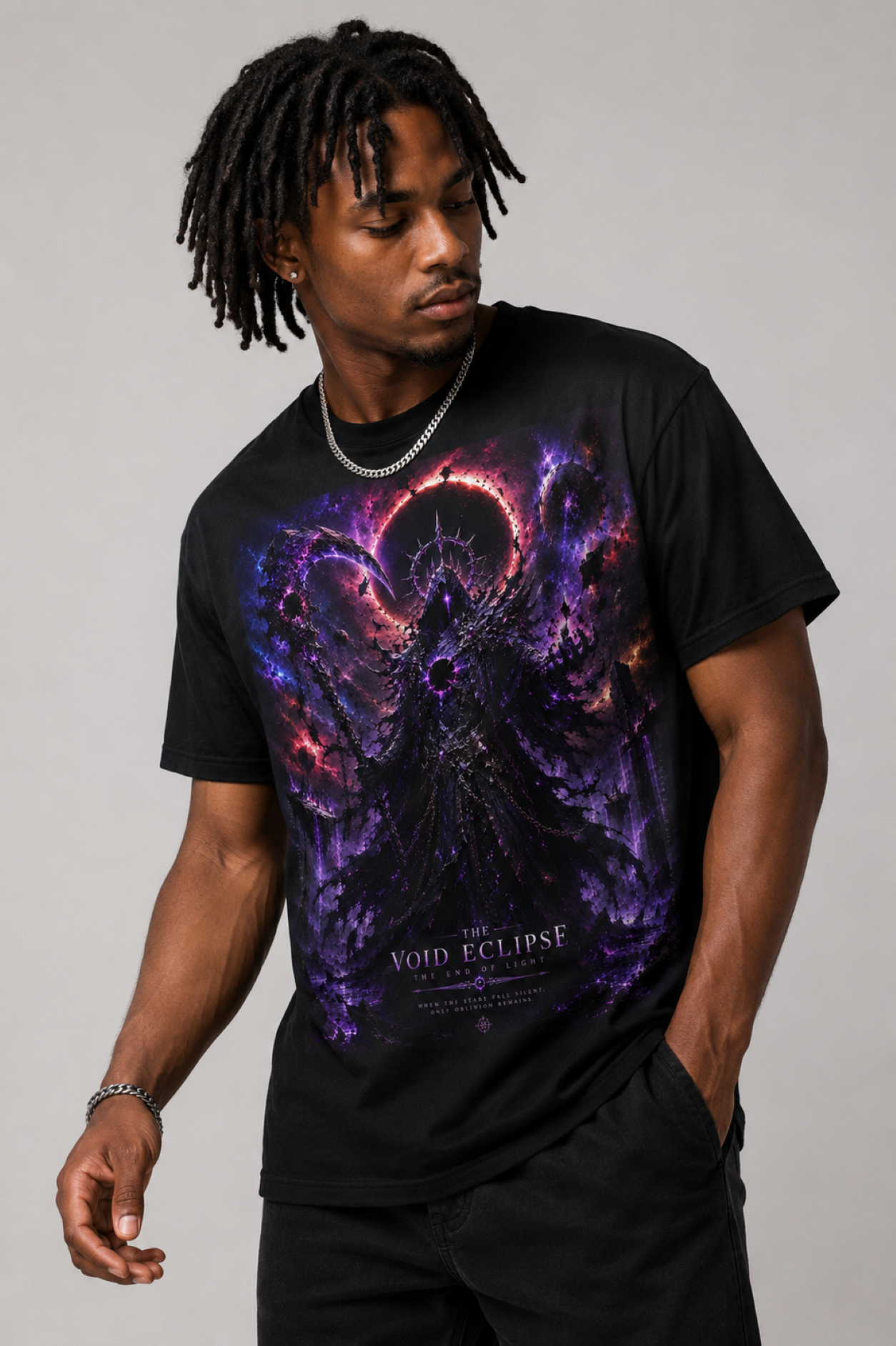 The Void Eclipse - End of Light | Dark Cosmic Fantasy Graphic Tee