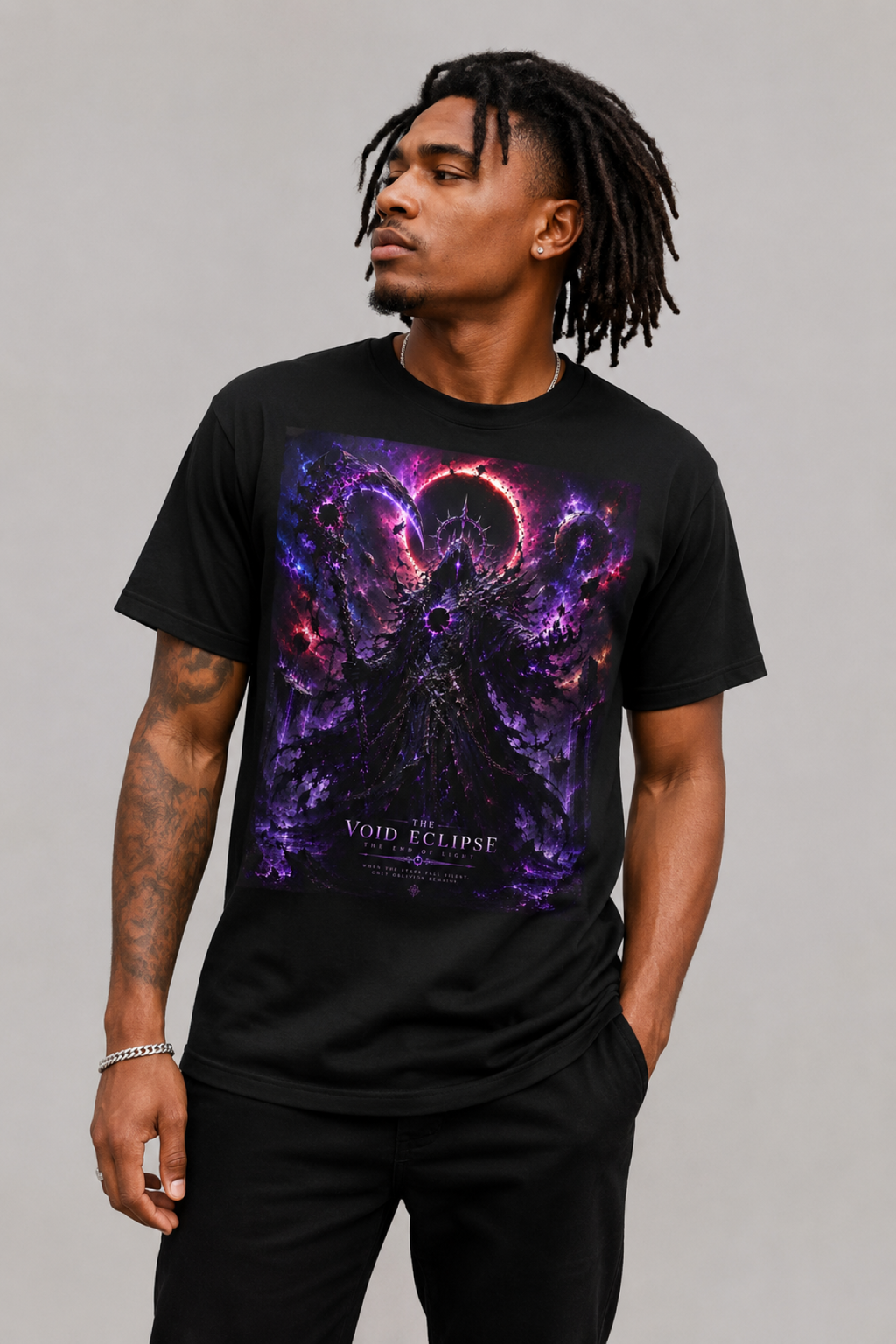 The Void Eclipse - End of Light | Dark Cosmic Fantasy Graphic Tee