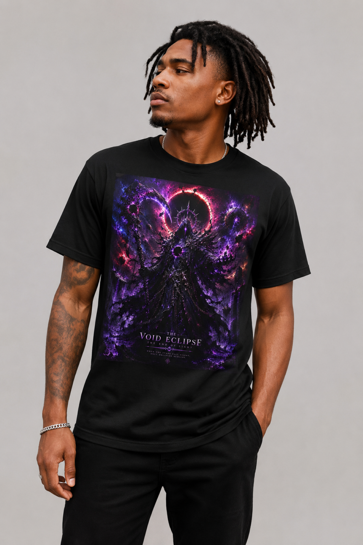 The Void Eclipse - End of Light | Dark Cosmic Fantasy Graphic Tee