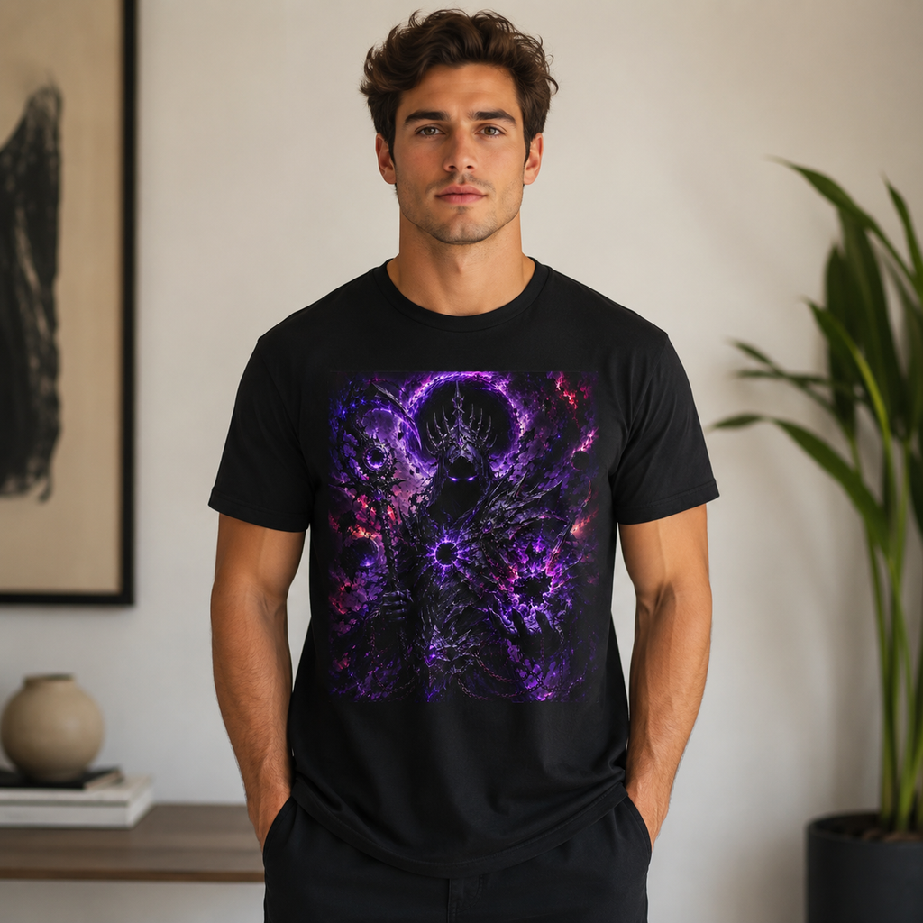 The Void Eclipse Cosmic Warrior Graphic T-Shirt
