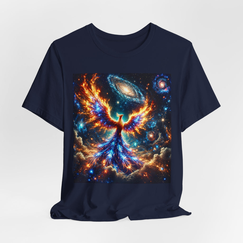 Cosmic Phoenix of Eternal Flame Unisex Graphic T-Shirt