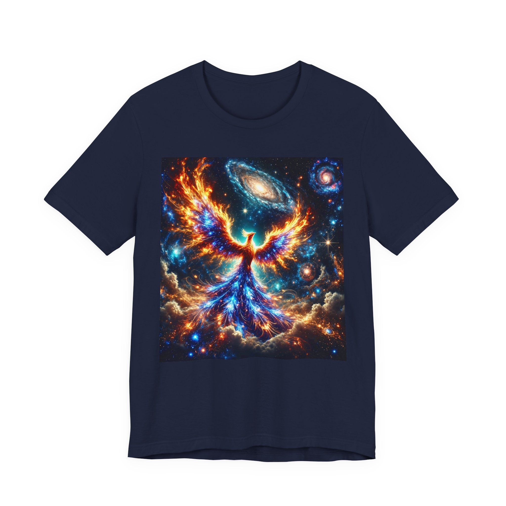 Cosmic Phoenix of Eternal Flame Unisex Graphic T-Shirt