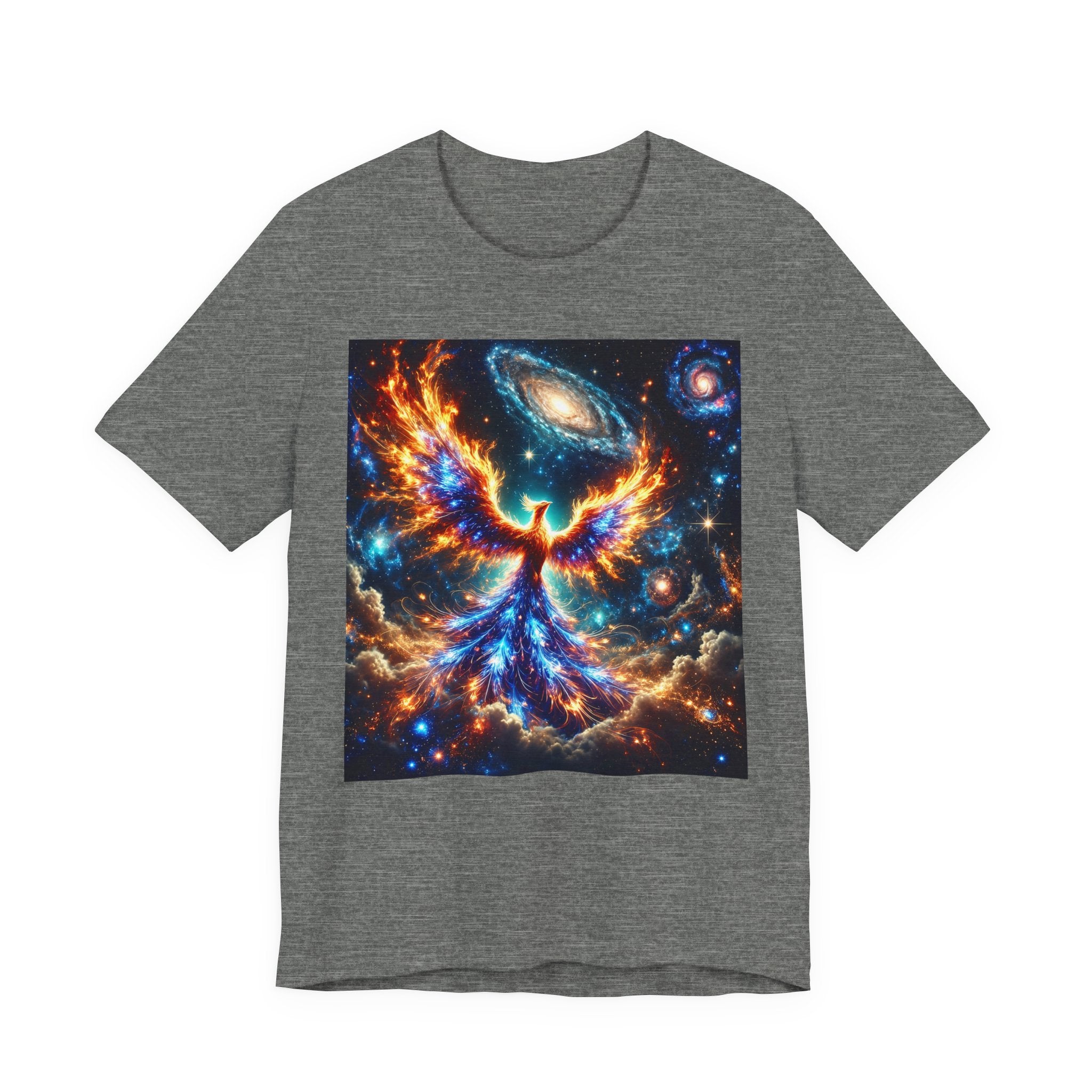 Cosmic Phoenix of Eternal Flame Unisex Graphic T-Shirt