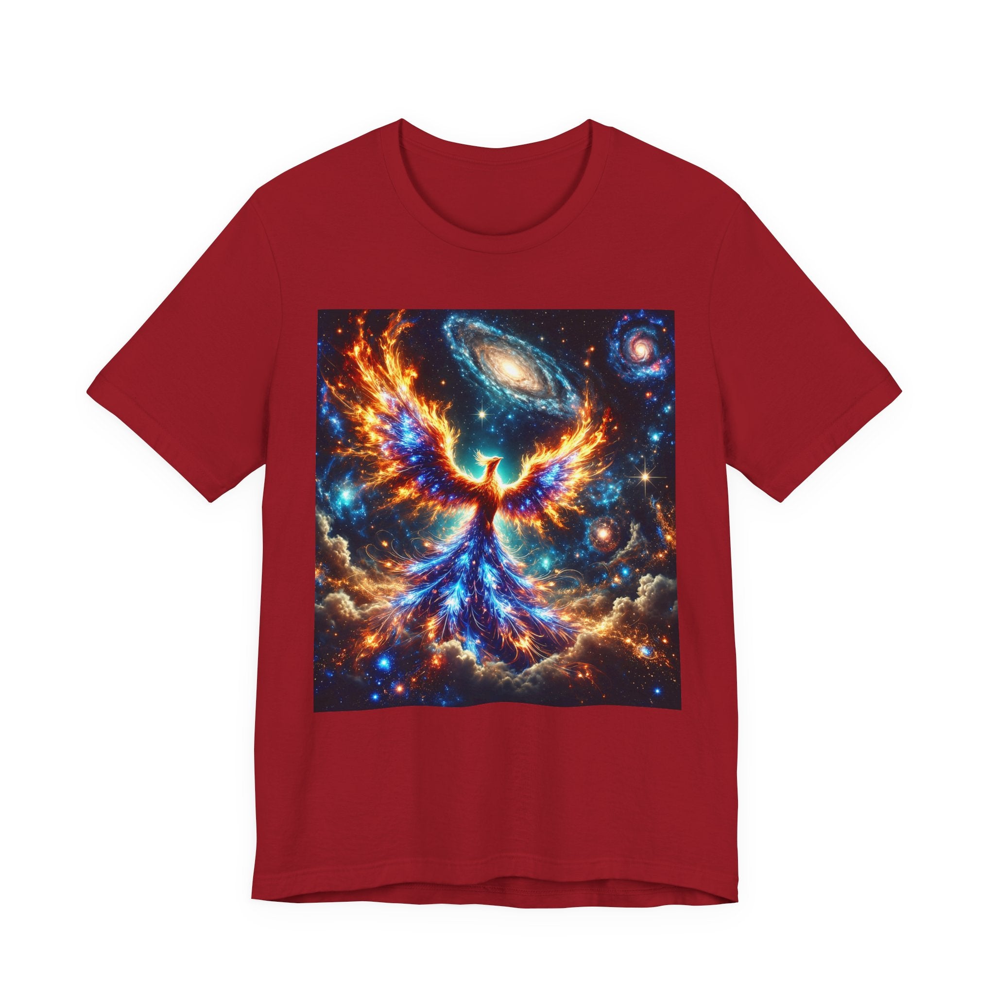 Cosmic Phoenix of Eternal Flame Unisex Graphic T-Shirt