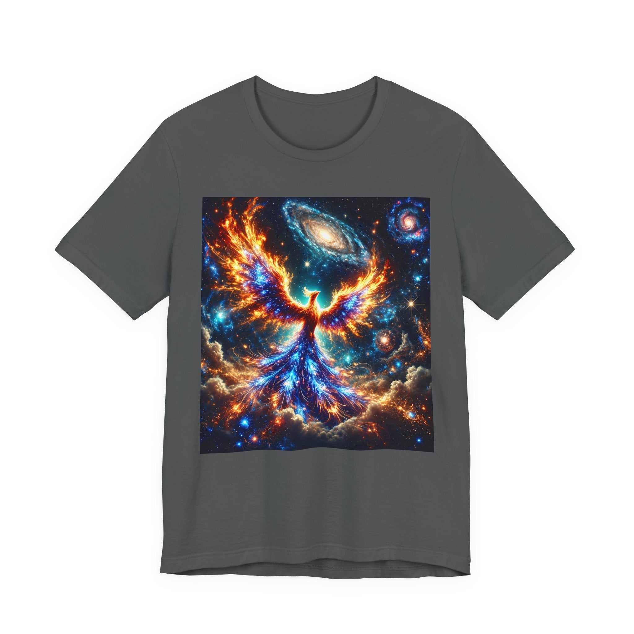Cosmic Phoenix of Eternal Flame Unisex Graphic T-Shirt