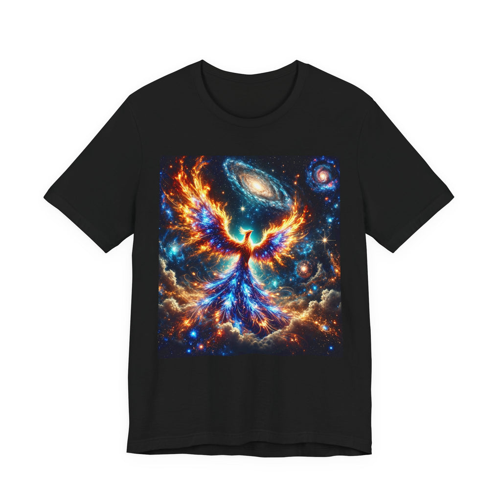 Cosmic Phoenix of Eternal Flame Unisex Graphic T-Shirt